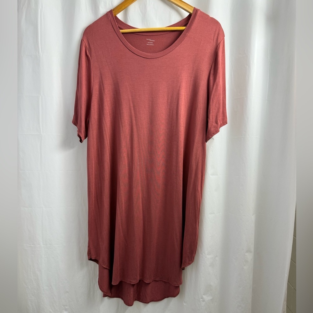 Rust Red Short Sleeve Tunic Top - Picture 9 of 9